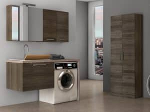 washing machine in bathroom